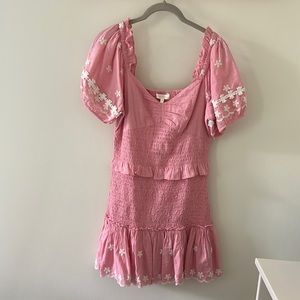 LoveShackFancy Women's Pink Jarrah Mini Dress